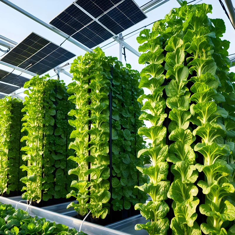 Solar Powered Hydroponic Growing Towers